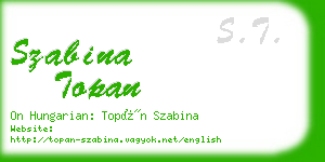 szabina topan business card